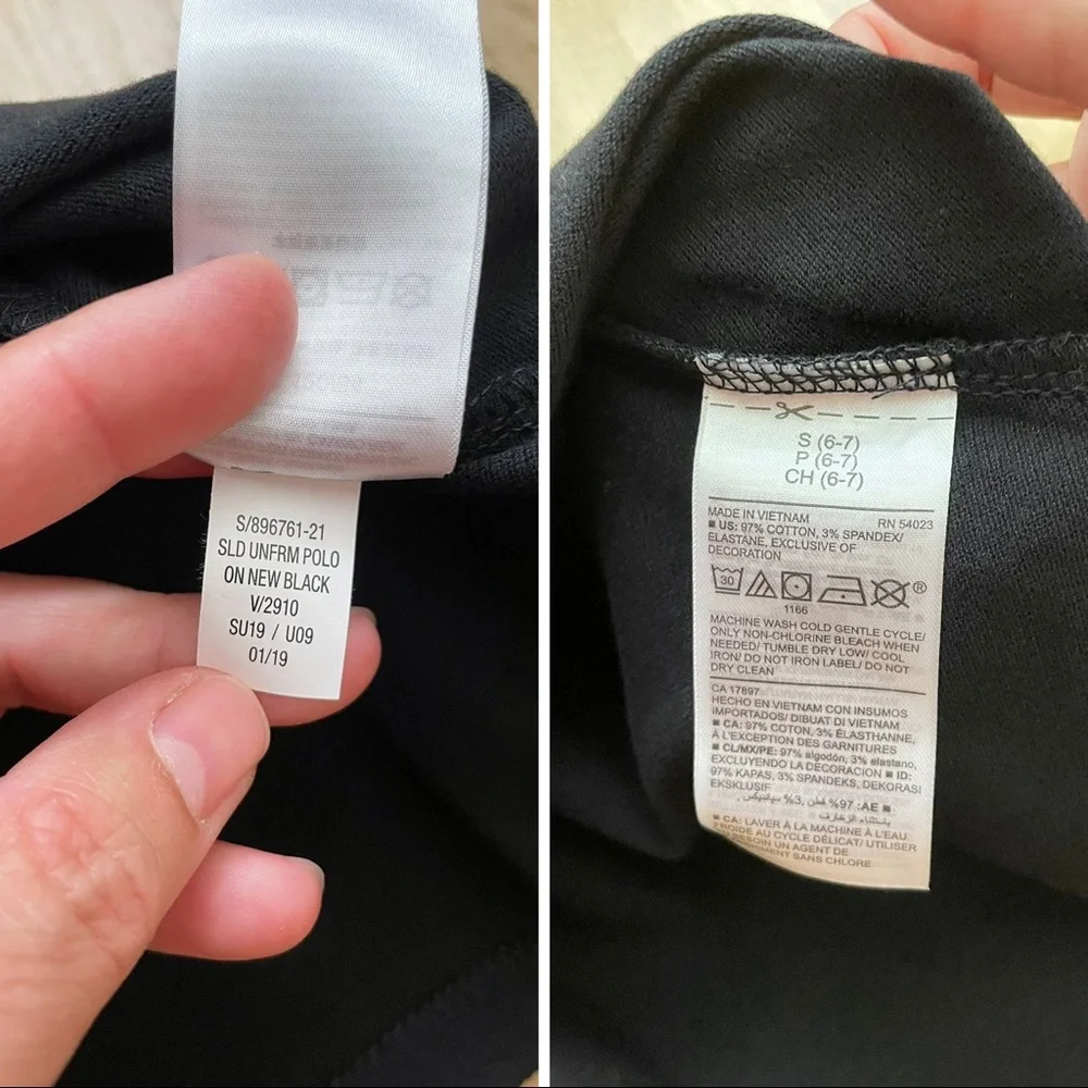 OLD NAVY Girl’s Short-Sleeve Pique Polo in Black